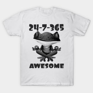 Cool Gray scale Frog, Awesome 24/7/365 T-Shirt